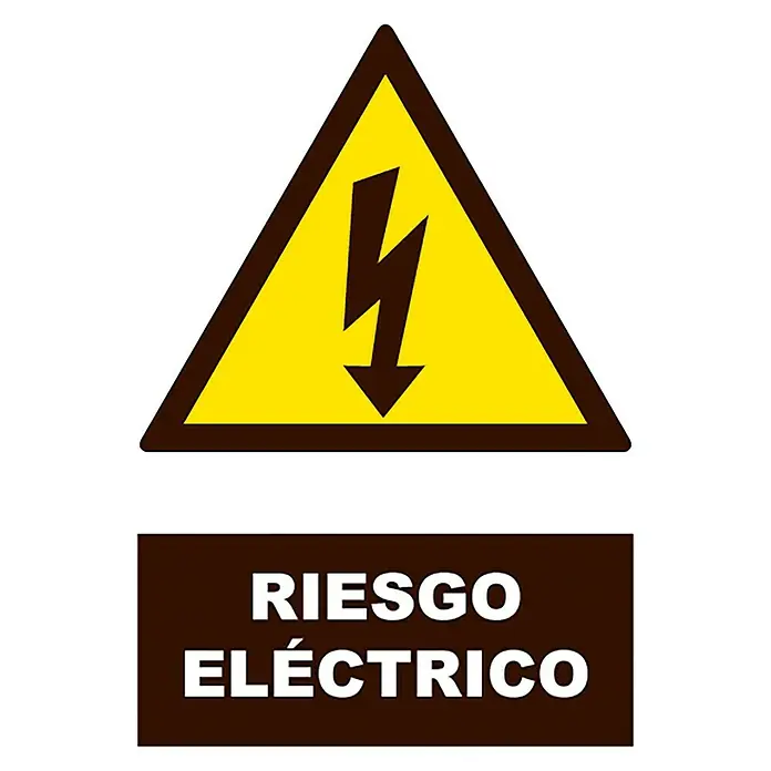Cartel - Amarillo/Negro, Precaución Alta Tensión, 23 x 34 cm