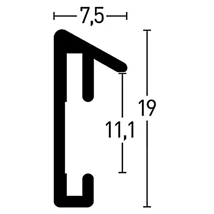 Nielsen Bilderrahmen Pixel - Tornadorot, 60 x 80 cm, Aluminium - Skizze