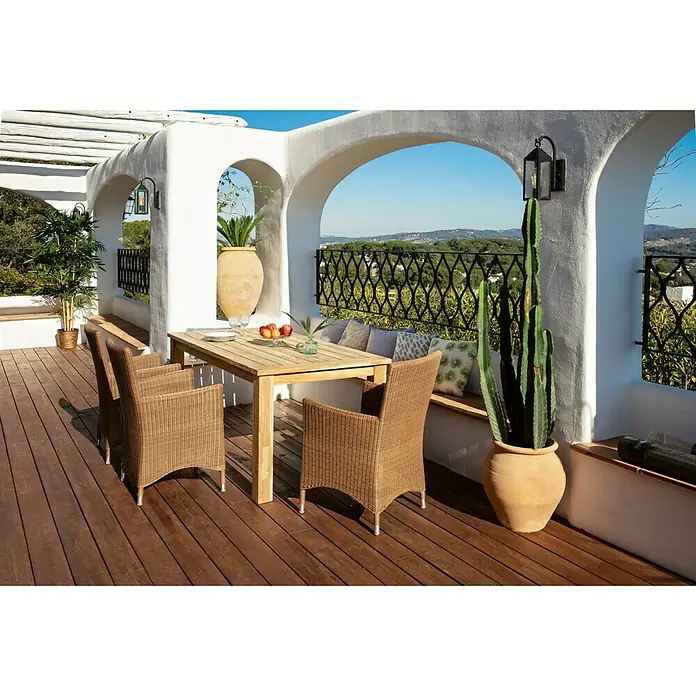 Sunfun Conjunto de muebles Noemi - 4 piezas, Marrón