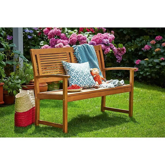 Sunfun Diana Vrtna klupa - 118 cm, Eukaliptus, Prirodno smeđe boje