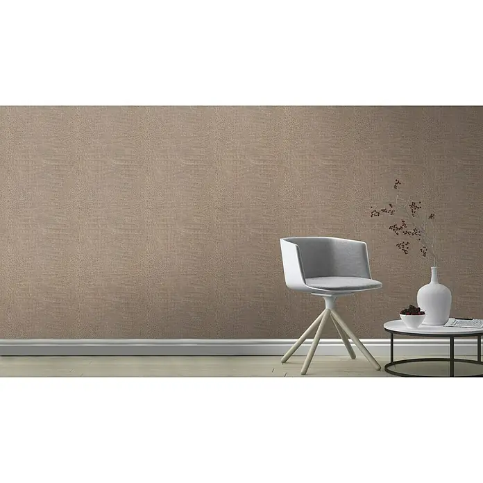 Rasch Mandalay Vliestapete Kroko - Kupferglanz, Tieroptik, 10,05 x 0,53 m - Stimmungsaufnahme