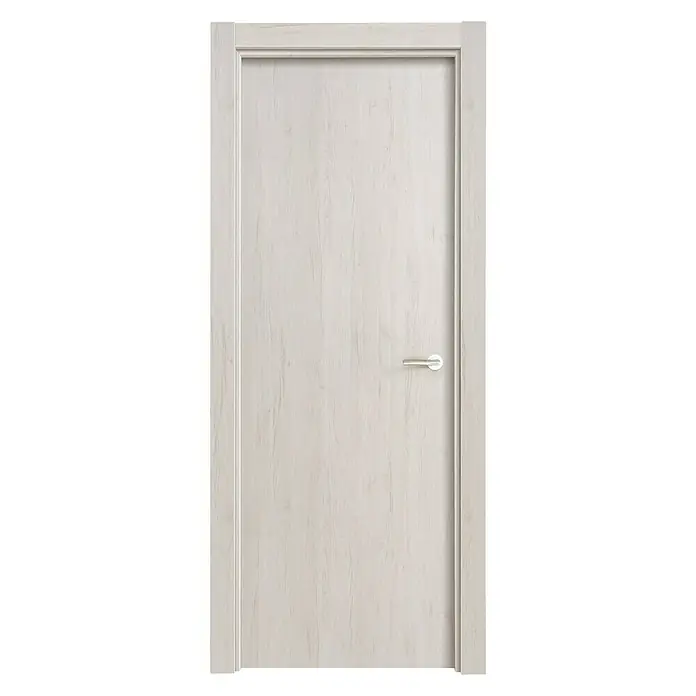 Solid Elements Puerta interior vinílica Quebec - 62,5 x 203 cm, Izquierda, Blanco gris, Alveolar, Ciega