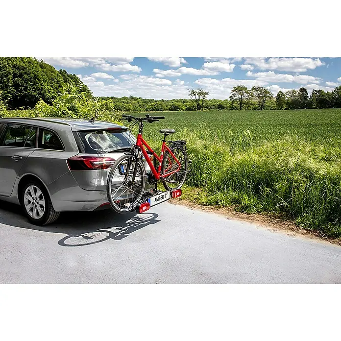 Eufab Fahrradträger Amber 1 - Geeignet für: 1 Fahrrad, Passend für: Fahrzeuge mit Anhängerkupplung - Anwendungsbeispiel