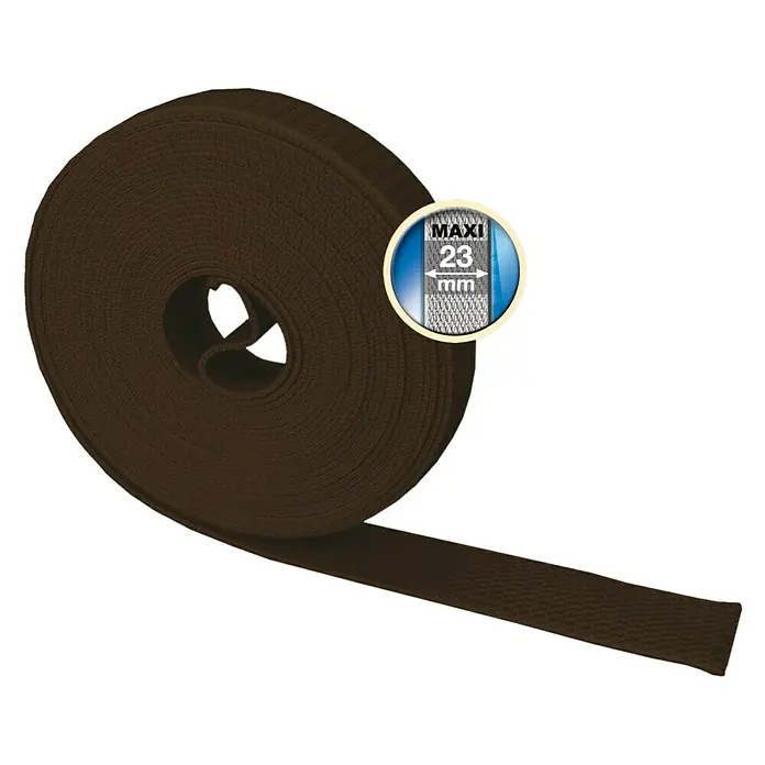 Schellenberg Rollladengurt - Braun, Länge: 6 m, Gurtbreite: 23 mm - Vorderansicht