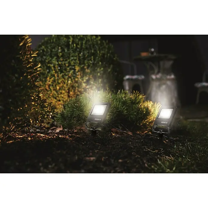 Ledvance LED-Erdspießleuchte Endura Floodspike - 10 W, Grau, Höhe: 29,2 cm, IP65