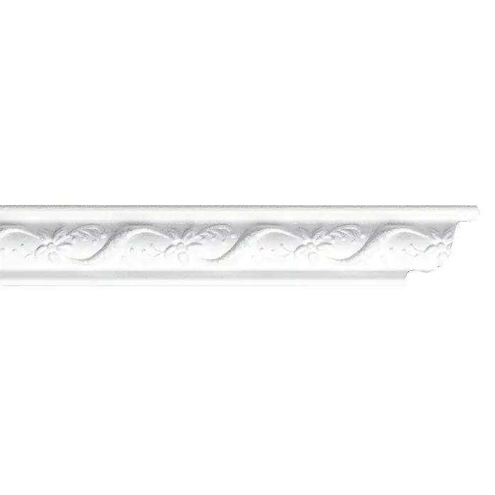 Zierprofil Prestige Fleur-F - 2 m x 3 cm x 3 cm, Expandiertes Polystyrol (EPS) - Vorderansicht