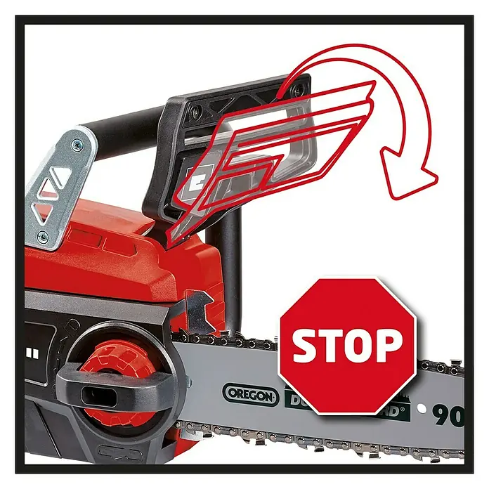 Einhell Power X-Change Akumulatorska lančana pila GE-LC 18 Li Kit - 18 V, Litij-ionska, 3 Ah, 1 baterija, Dužina mača: 25 cm - Detaljan prikaz
