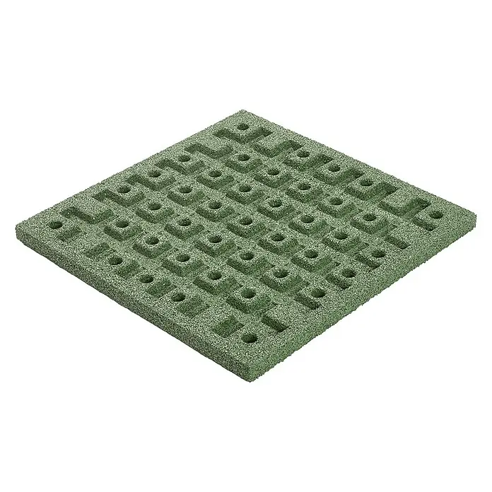 Gum-tech Fallschutzmatte - Grün, 50 x 50 x 3 cm