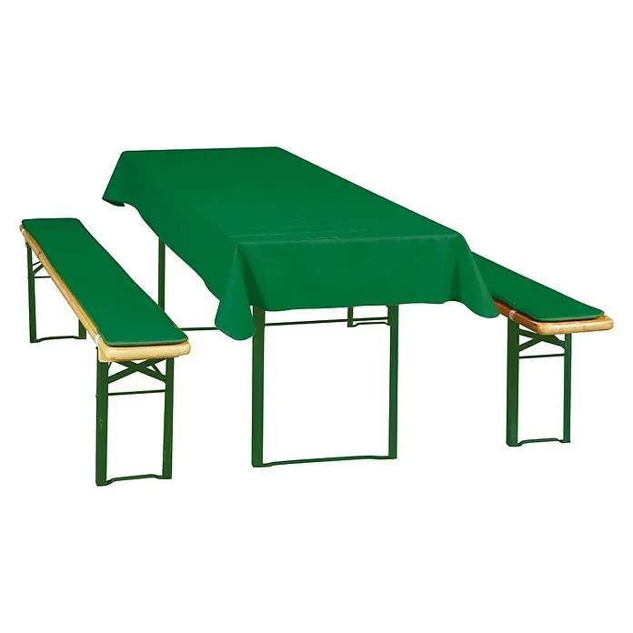 Doppler Bierbankauflagen-Set - Terra, Tischtuch (L x B): 260 x 120 cm, Bankauflage (L x B): 220 x 25 cm