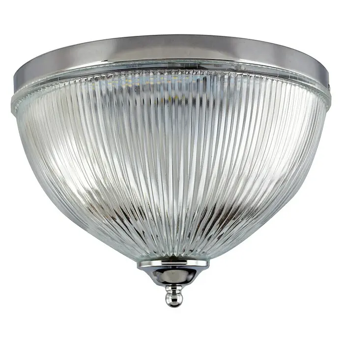 Plafón LED redondo Moscu - 28 W, Ø x Al: 350 mm x 17 cm, Cromo, Blanco cálido
