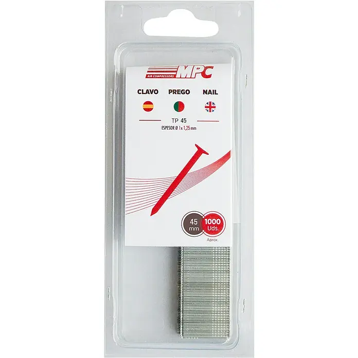 MPC Clavo para clavadora Brad - Largo: 45 mm, 1.000 ud.