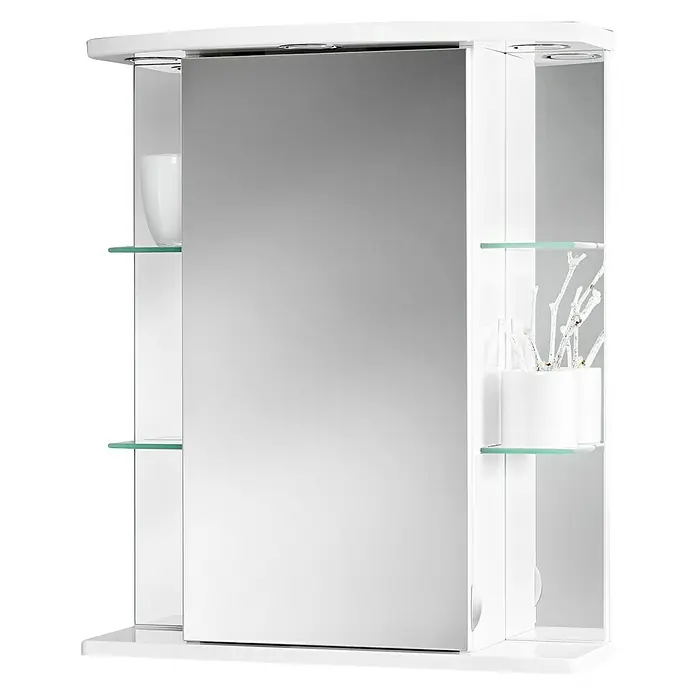 Sieper LED-Spiegelschrank Havana - B x H: 55 x 66 cm, Mit Beleuchtung, MDF, Weiß - Vorderansicht