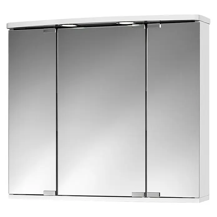 Jokey LED-Spiegelschrank Doro - B x H: 67,4 x 60 cm, Mit Beleuchtung, MDF, Weiß - Vorderansicht