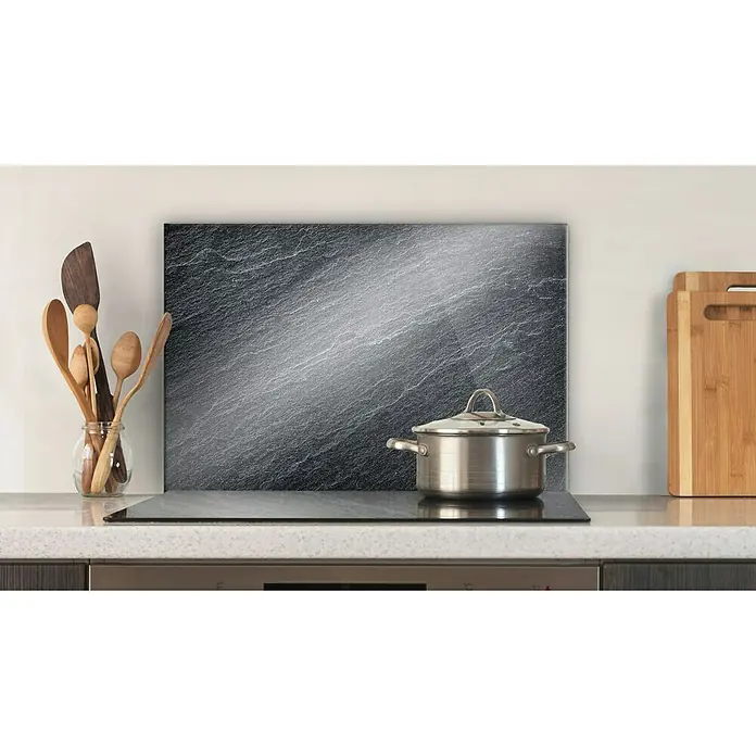 CUCINE Küchenrückwand - Schiefer, 60 x 40 cm, Stärke: 6 mm, Einscheibensicherheitsglas (ESG) - Vorderansicht