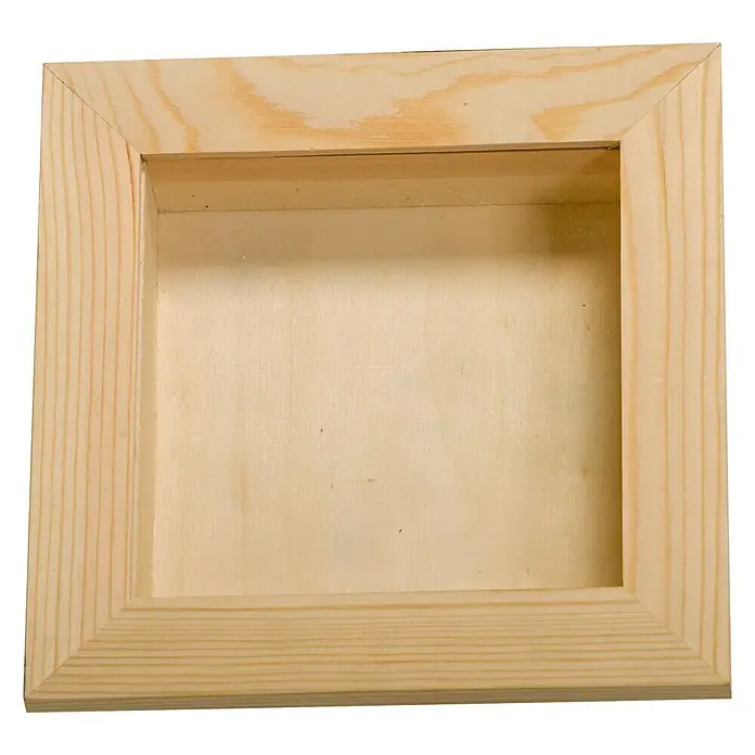 Artemio Caja de madera Ventana - L x An x Al: 15 x 3,8 x 15 cm, Natural/marrón claro