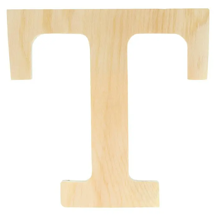 Artemio Letra de madera - Motivo: T, L x An x Al: 11,5 x 1 x 11,5 cm, Madera