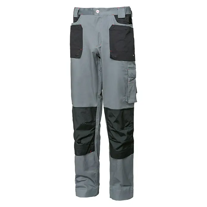 Industrial Starter Pantalones de trabajo Stretch - Algodón: 97%, Spandex: 3%, XL, Gris/Negro
