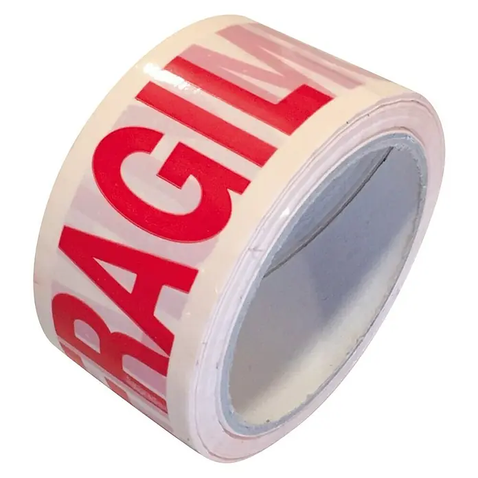 Cinta de embalaje "Muy Frágil" - Blanco, L x An: 66 m x 50 mm