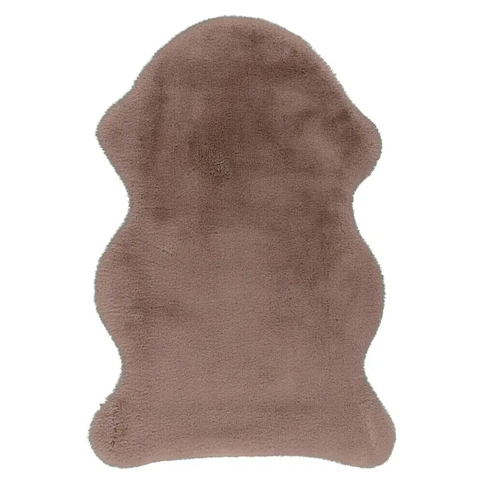 Deko-Kunstfell Cosy - Puderrosa, 90 x 60 cm, 100 % Polyester - Ansicht von oben