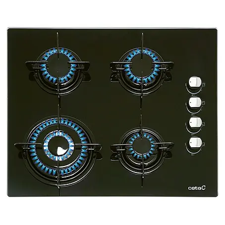 Cata  Placa de cocción de cristal gas CI 631 BK