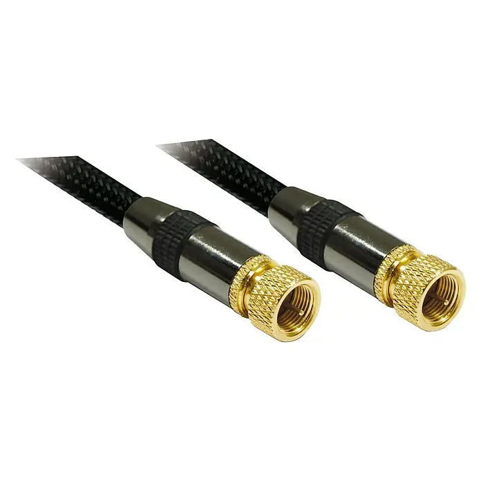 Metronic Cable coaxial satélite - Largo: 1,5 m, Negro