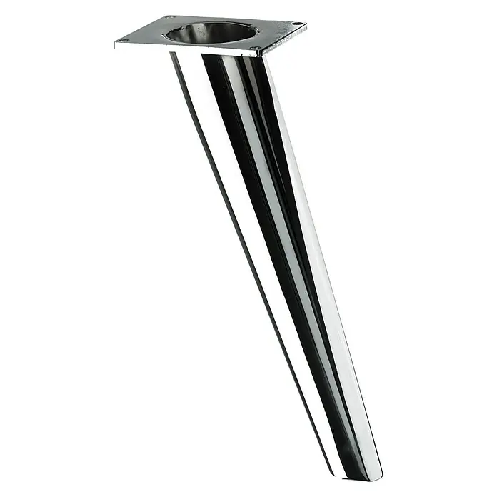 Hettich Möbelfuß Baiona - Ø x L: 80 x 270 mm, Traglast: 50 kg, Silber - Vorderansicht