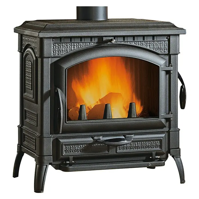 La Nordica Kaminofen Isotta Evo - 11,9 kW, Raumheizvermögen: 338 m³, Ohne Kochplatte, Schwarz