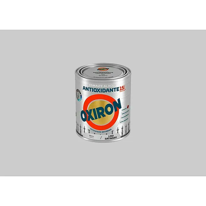 Oxiron Esmalte para metal - Blanco, 750 ml, Satinado, Base al agua