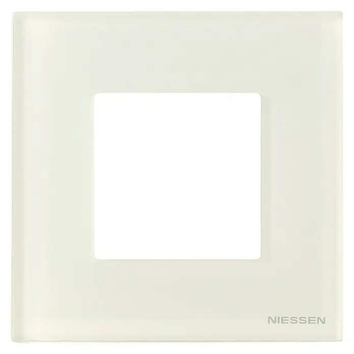 Niessen Zenit Marco - Cristal blanco, x 1, Plástico, Montaje en la pared