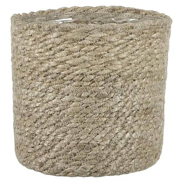 Cubremaceta redondo Atlantic - Dimensiones externas (Ø x Al): 14 x 14 cm, Crema