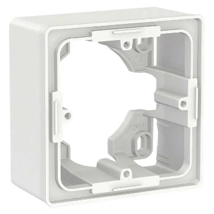 Schneider Electric New Unica Caja de superficie Studio - L x An x Al: 4 x 8,3 x 8,3 cm, Montaje en la pared