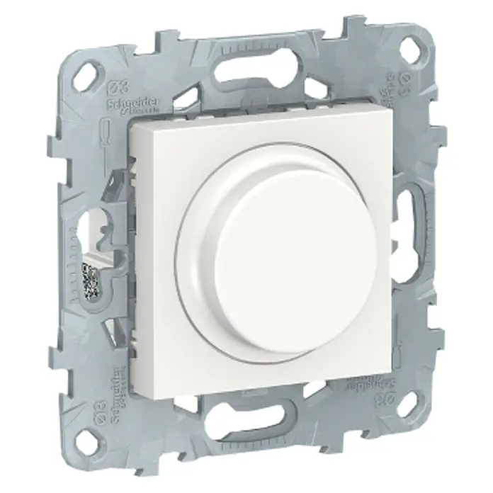 Schneider Electric New Unica Regulador luminoso - Blanco polar, Plástico, Montaje en la pared