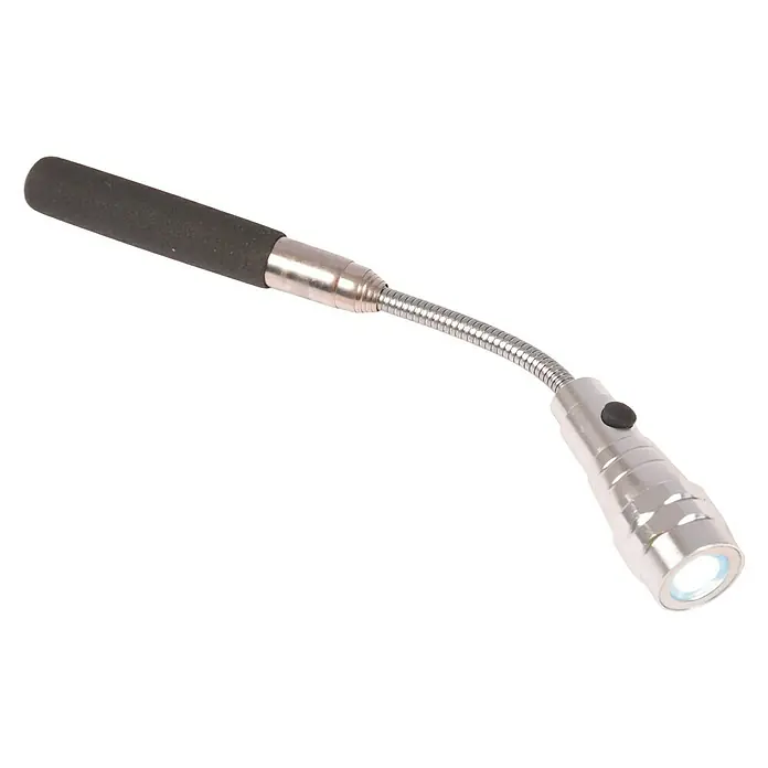 BAUHAUS LED-Taschenlampe - Silber, Batteriebetrieben
