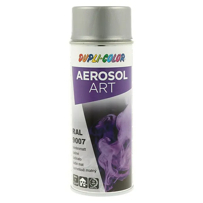 Dupli-Color Aerosol Art Sprühlack RAL 9007 - Graualuminium, 400 ml, Seidenmatt - Vorderansicht