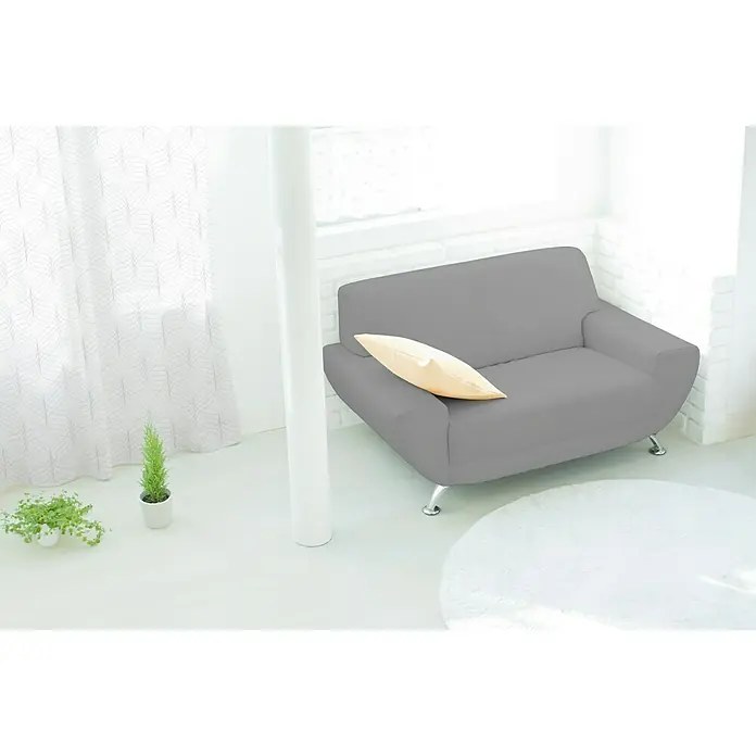 Visillo para ventana Jyam - 140 x 250 cm, 100% poliéster, Gris