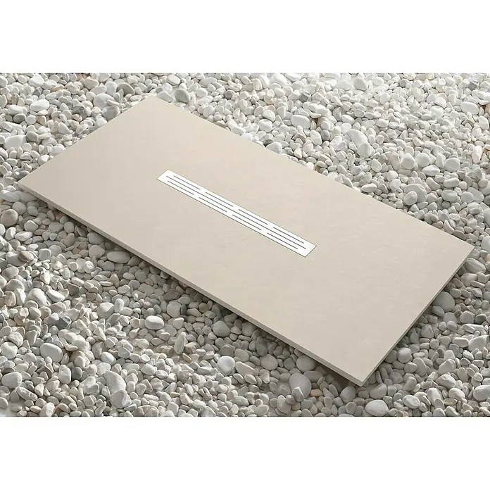 Camargue Plato de ducha Bering - L x An: 70 x 100 cm, Crema