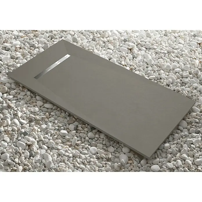 Camargue Plato de ducha Adriatic - L x An: 80 x 120 cm, Gris