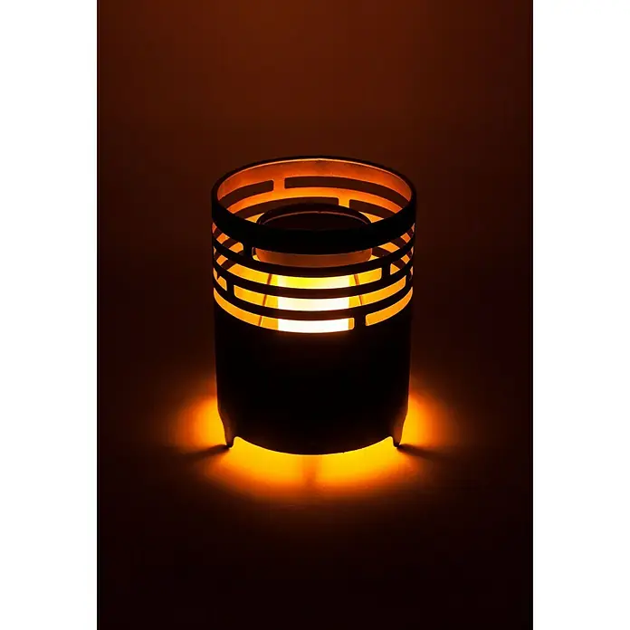 BAUHAUS Solarna svjetiljka Flame - LED, Antracit-zlatne boje, Ø x V: 12 x 15,8 cm