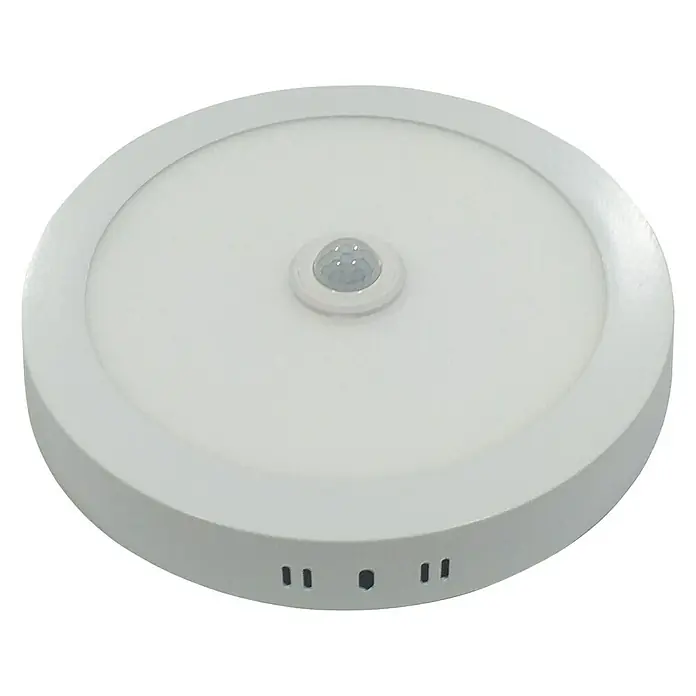 Plafón LED redondo con sensor luz neutra - 18 W, Ø x Al: 22 x 4 cm, Blanco, Blanco neutro