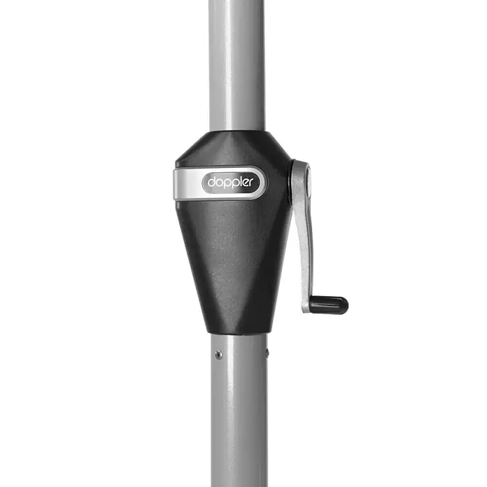Doppler Active Kurbelschirm - Greige, Durchmesser: 376 cm - Detailaufnahme