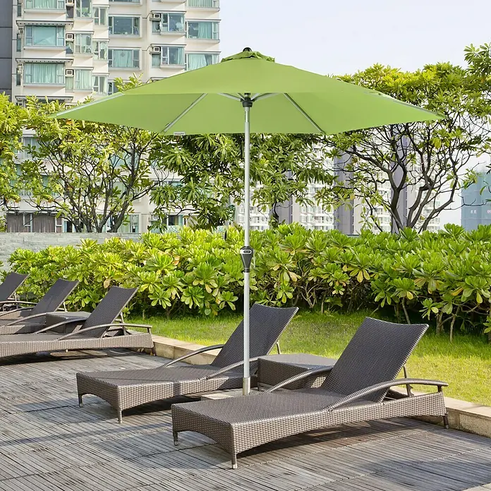 Doppler Active Suncobran s automatskim zatvaranjem - Fresh Green, Promjer: 280 cm - Živopisni prikaz