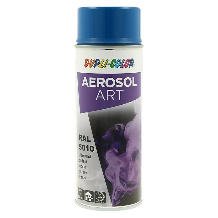 Dupli-Color Aerosol Art Sprühlack RAL 5010 - Enzianblau, 400 ml, Glänzend - Vorderansicht