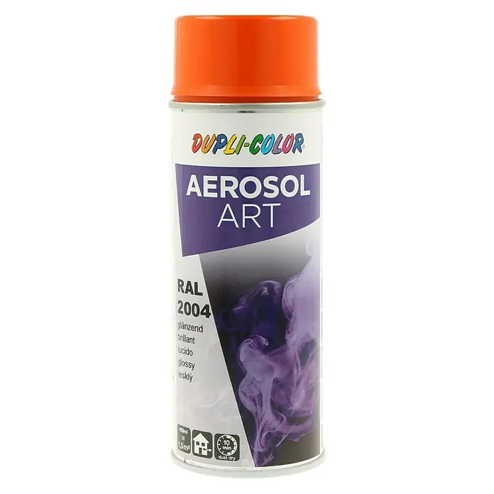 Dupli-Color Aerosol Art Sprühlack RAL 2004 - Reinorange, 400 ml, Glänzend - Vorderansicht