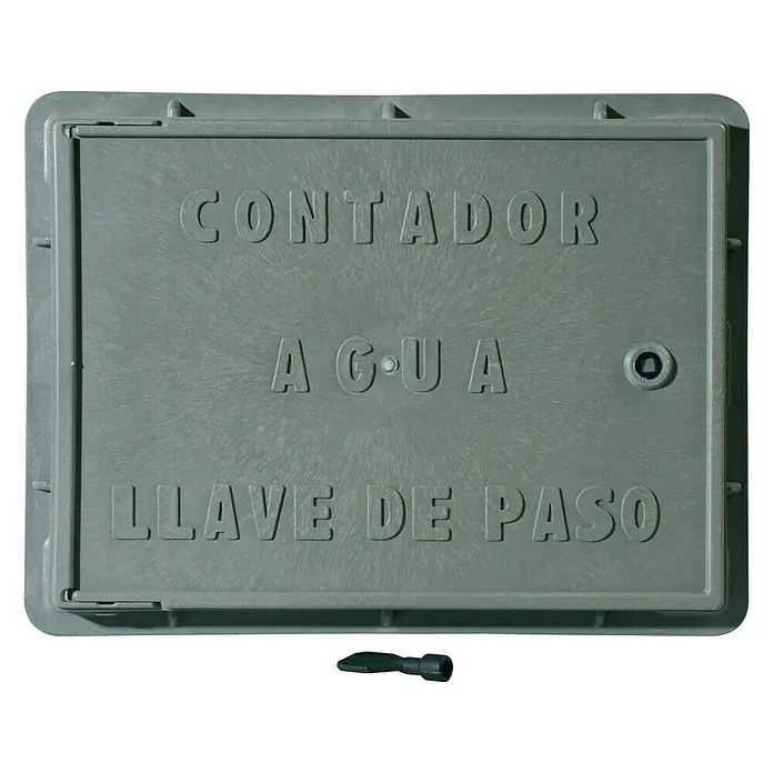 Puerta de registro para contador de agua - An x Al: 35 x 45 cm, Gris