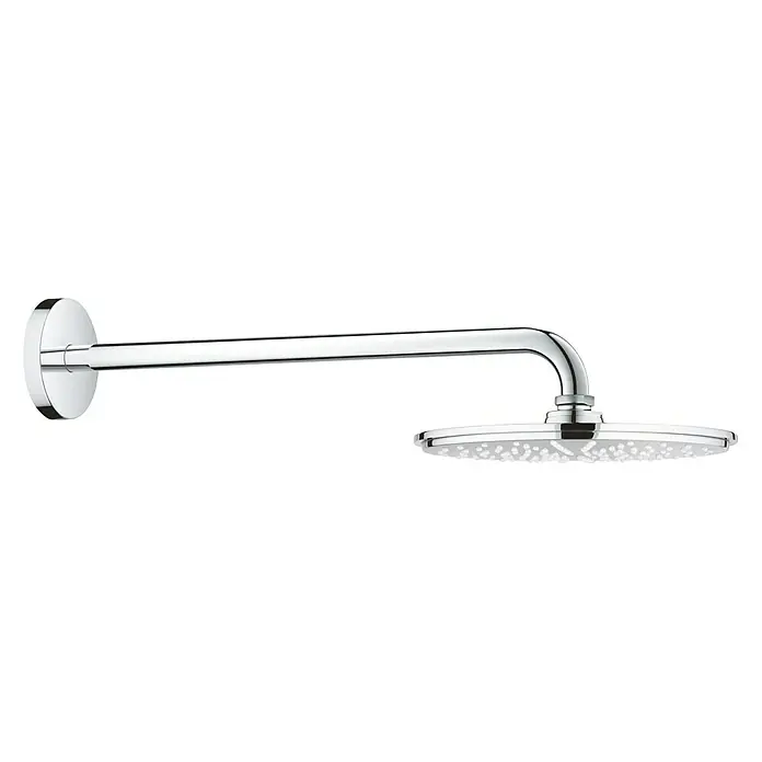 Grohe Kopfbrausen-Set Rainshower Cosmopolitan 210 - Durchmesser: 21 cm, Ausladung: 42,2 cm, 24 l/min bei 3 bar, Chrom - Vorderansicht