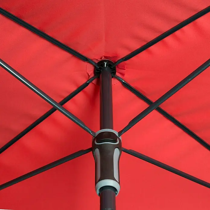 Doppler Sonnenschirm Sunline Waterproof III - Rot, 260 x 150 cm - Detailaufnahme