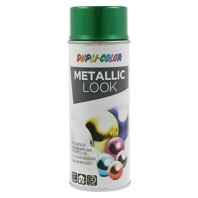 Dupli-Color Effect Acryl-Lackspray Metallic - Lindgrün Metallic, Seidenmatt, Schnelltrocknend, 400 ml - Vorderansicht