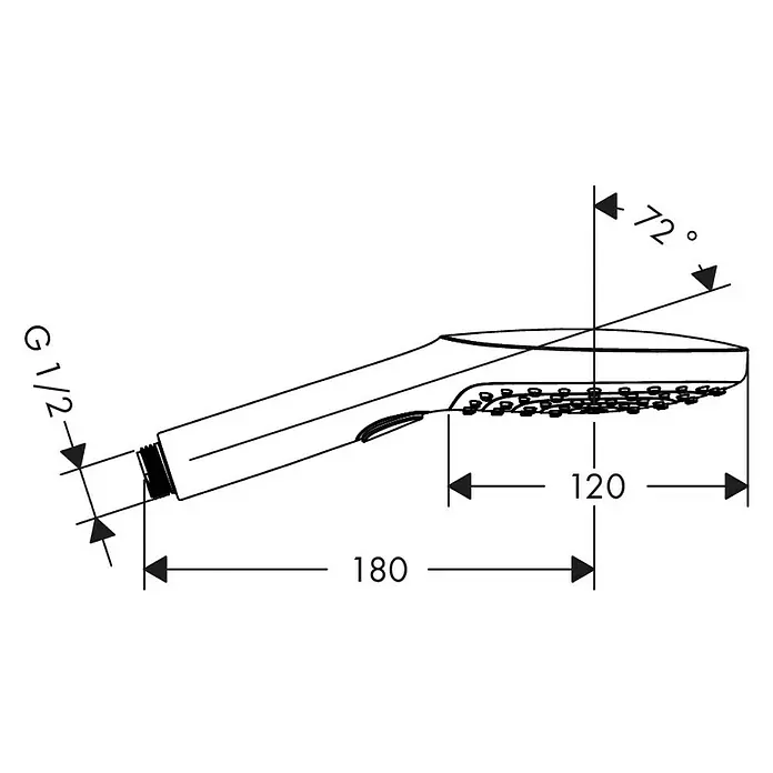 Hansgrohe Douchekop Raindance Select E 120 - Aantal functies: 3 st., Diameter: 12 cm, Chroom