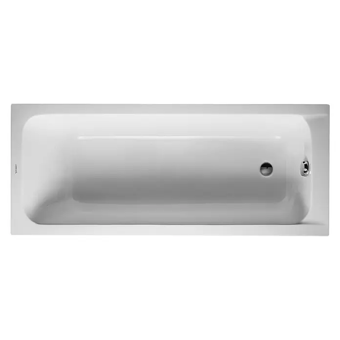 Duravit D-Code Badewanne - 170 x 70 cm, Ablauf: Fußende, Sanitäracryl, Weiß - Vorderansicht