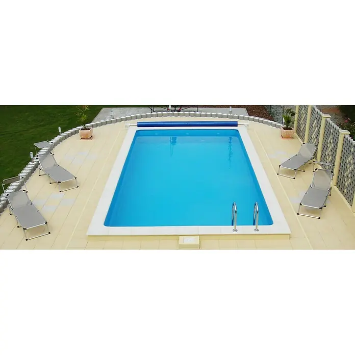 Steinbach Ökopool Eco - L x B x H: 700 x 350 x 150 cm, 32 m³, Blau - Ansicht von oben